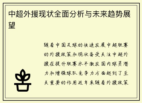 中超外援现状全面分析与未来趋势展望